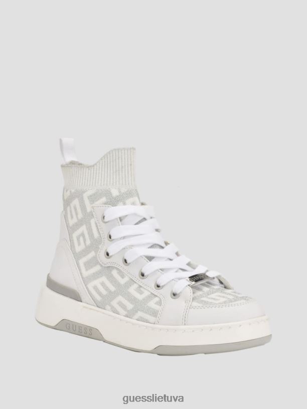 moterys GUESS 6NLN3333 avalynė sidabras 040 mannen logo megzti aukštakulniai sportbačiai