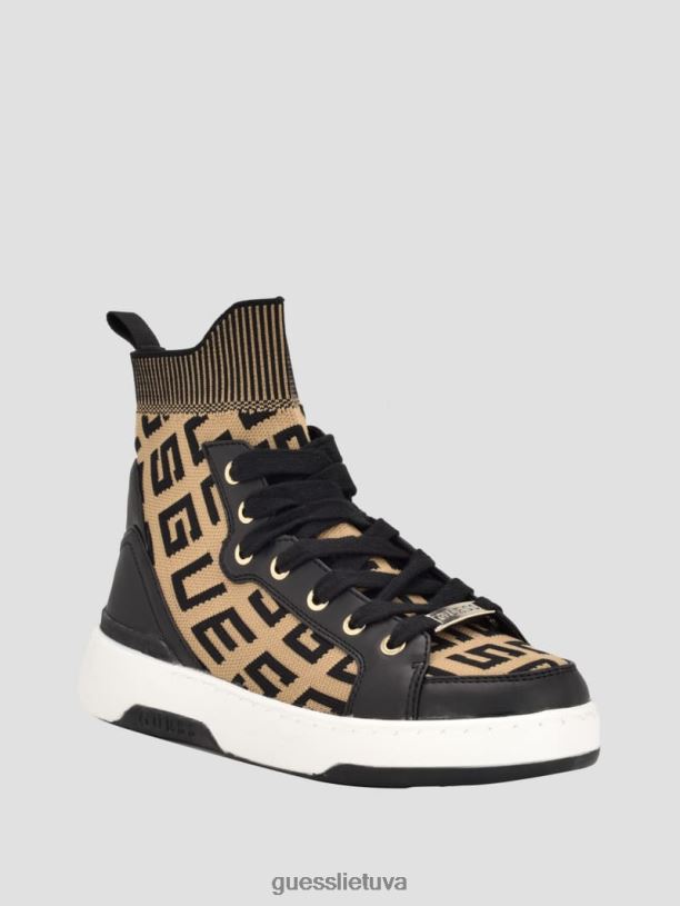 moterys GUESS 6NLN3336 avalynė vidutinio rudumo mannen logo megzti aukštakulniai sportbačiai