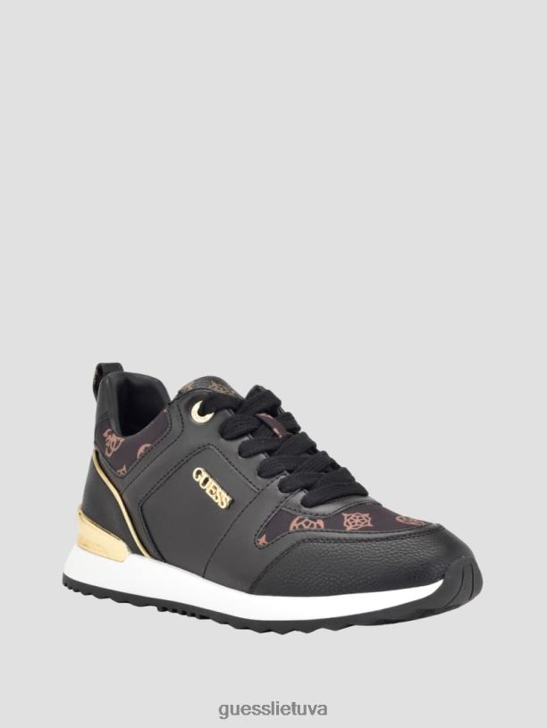 moterys GUESS 6NLN3339 avalynė juodas Kadlin logotipo sportbačiai