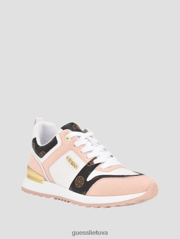 moterys GUESS 6NLN3346 avalynė vidutiniškai rožinė Kadlin logotipo sportbačiai