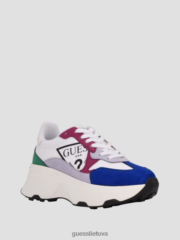 moterys GUESS 6NLN3351 avalynė balti graffiti calebb logotipu marginti sportbačiai