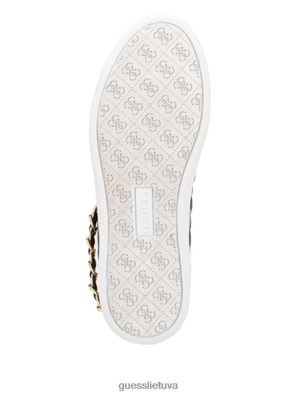 moterys GUESS 6NLN3356 avalynė juodas reney grandinės dygsniuoti sportbačiai