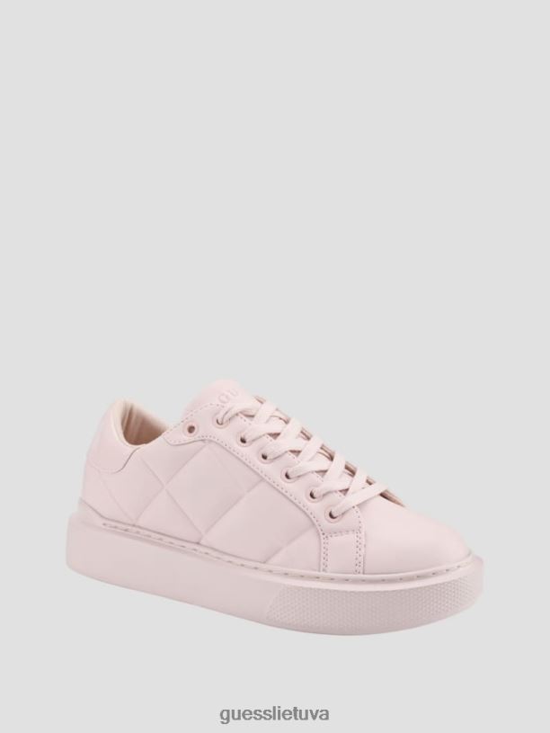 moterys GUESS 6NLN3361 avalynė šviesiai rožinė 680 Hilan dygsniuoti žemi sportbačiai