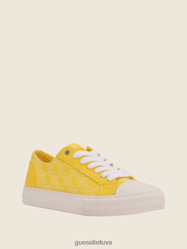 moterys GUESS 6NLN3363 avalynė geltona passit logotipu žemi sportbačiai