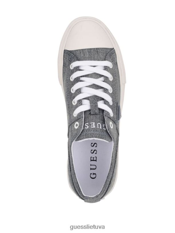 moterys GUESS 6NLN3364 avalynė vidurio mėlyna pranze žemi drobiniai sportbačiai