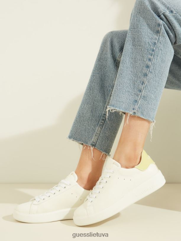 moterys GUESS 6NLN3368 avalynė dramblio kaulo rockies pop sportbačiai su aukštakulniais