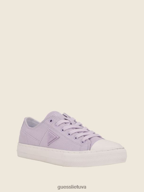 moterys GUESS 6NLN3369 avalynė atvira violetinė pranze žemi drobiniai sportbačiai