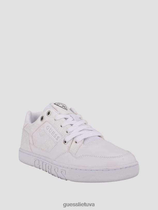 moterys GUESS 6NLN3371 avalynė baltas julien reljefiniai žemi sportbačiai