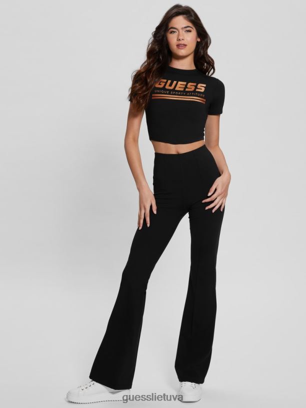 moterys GUESS 6NLN2050 drabužiai juodas aggie flare antblauzdžiai