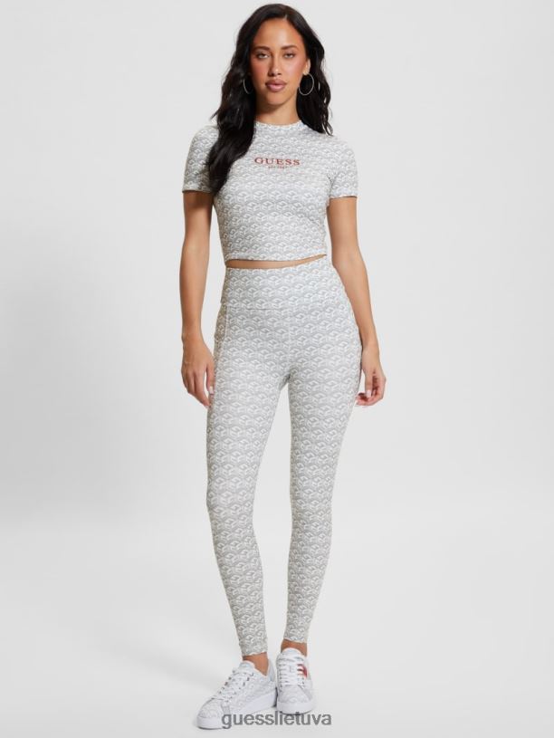 moterys GUESS 6NLN2062 drabužiai juostelė g-kubas mažas pilkas eco g-cube aktyvūs antblauzdžiai