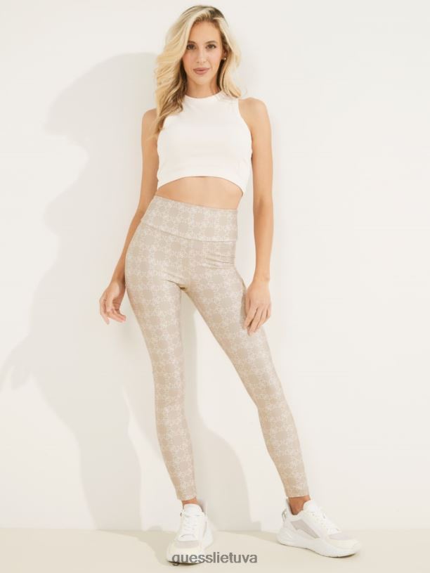 moterys GUESS 6NLN2301 drabužiai 4g logomanijos balandžių lizdas „caitlin“ logotipo antblauzdžiai