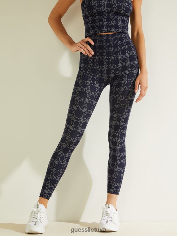 moterys GUESS 6NLN2373 drabužiai 4g žakardinis jūrų laivynas della logotipu margintos antblauzdžiai moterys GUESS 6NLN2373 drabužiai 4g žakardinis jūrų laivynas della logotipu margintos antblauzdžiai