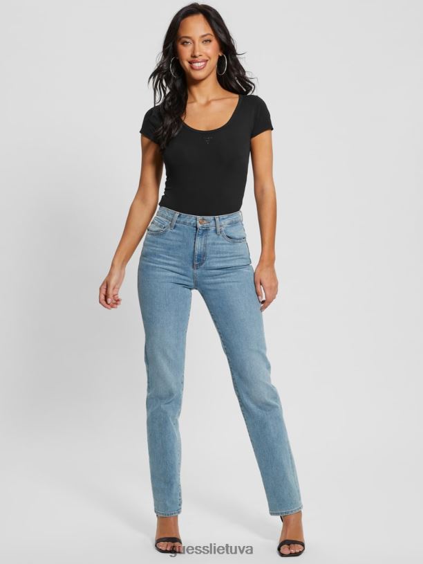 moterys GUESS 6NLN1078 drabužiai juodas ekologiškas trikampis kaušelis