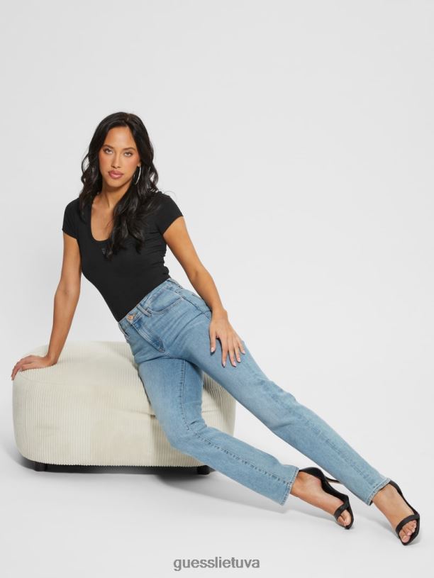 moterys GUESS 6NLN1078 drabužiai juodas ekologiškas trikampis kaušelis