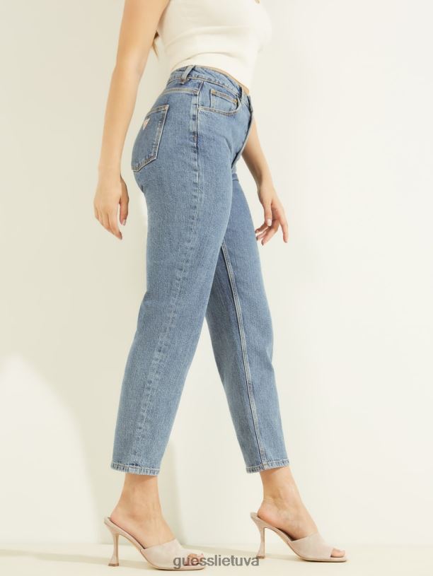 moterys GUESS 6NLN110 drabužiai autentiškas vidurys mamos džinsai