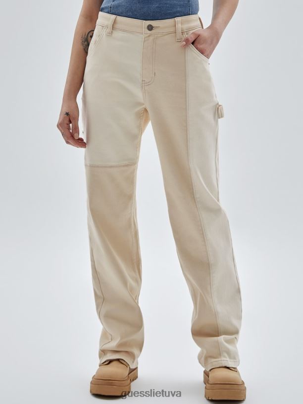 moterys GUESS 6NLN165 drabužiai eik laurie tan praustis Originalus komplektas carpenter džinsai