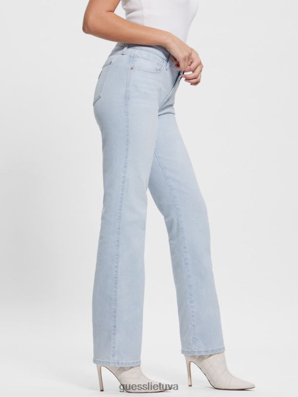 moterys GUESS 6NLN17 drabužiai ryškus akmuo mėlynas seksualūs tiesūs džinsai