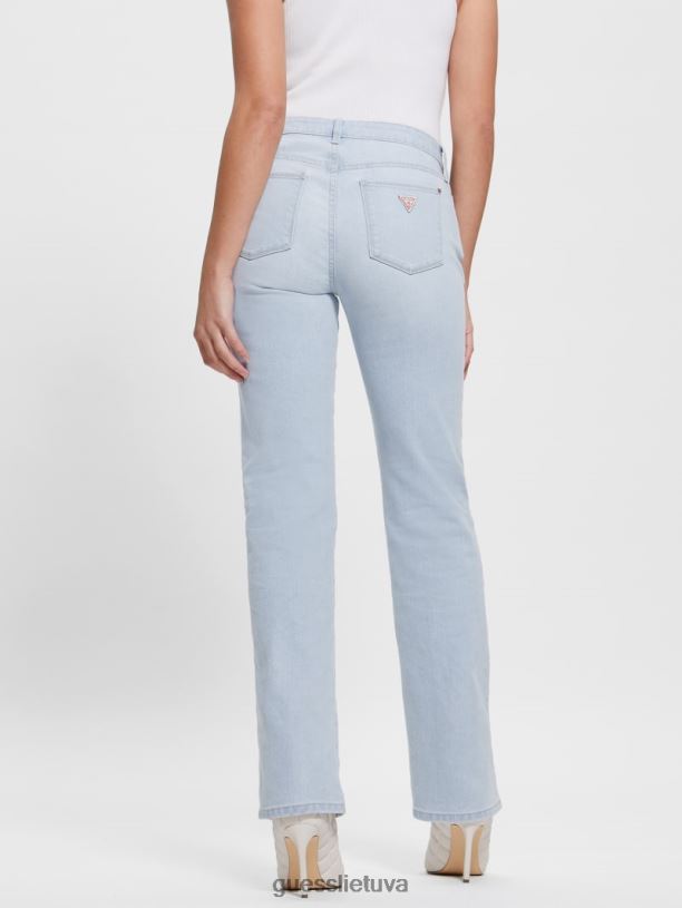 moterys GUESS 6NLN17 drabužiai ryškus akmuo mėlynas seksualūs tiesūs džinsai