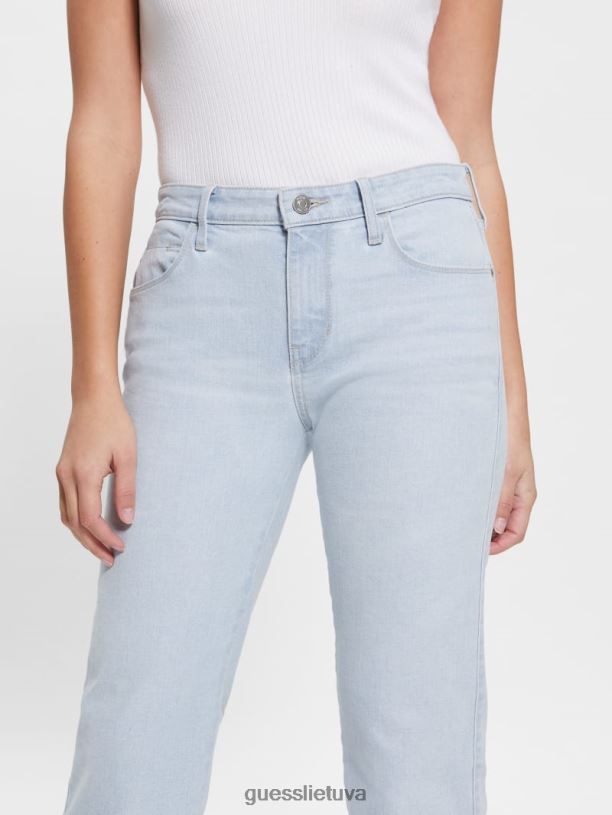 moterys GUESS 6NLN17 drabužiai ryškus akmuo mėlynas seksualūs tiesūs džinsai