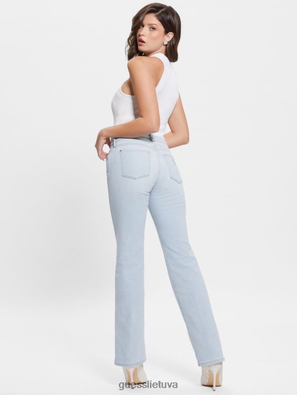 moterys GUESS 6NLN17 drabužiai ryškus akmuo mėlynas seksualūs tiesūs džinsai
