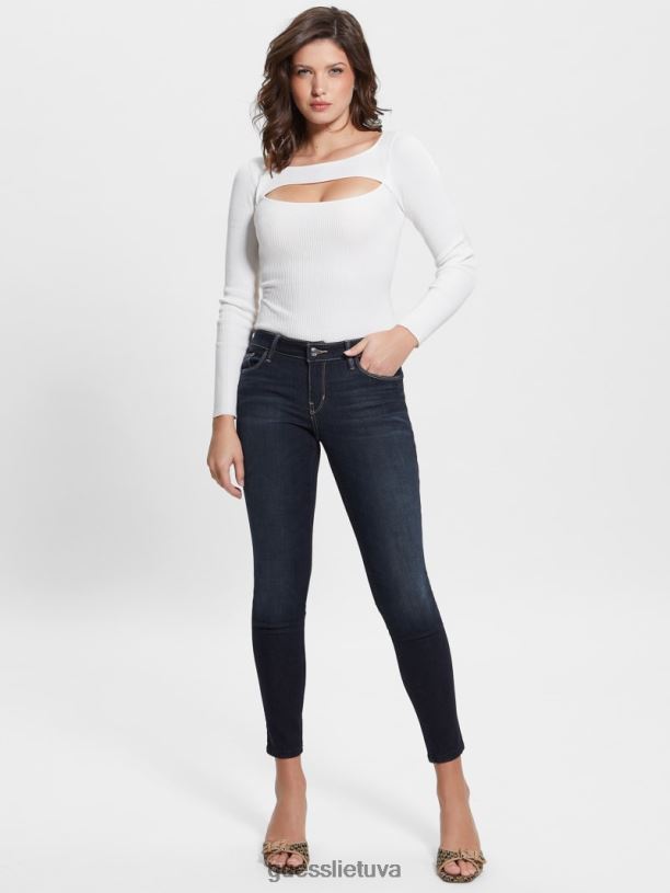 moterys GUESS 6NLN189 drabužiai kent plovimas mažo aukščio siauri džinsai
