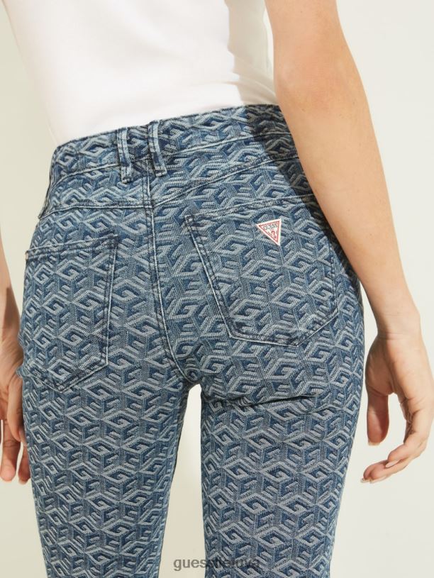 moterys GUESS 6NLN190 drabužiai kubo plovimas 1981 metų geo skinny džinsai
