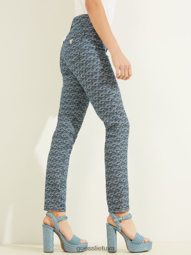 moterys GUESS 6NLN190 drabužiai kubo plovimas 1981 metų geo skinny džinsai