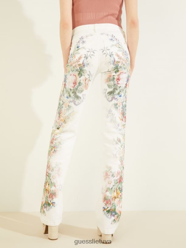 moterys GUESS 6NLN211 drabužiai gėlių žiedas seksualūs gėlėti džinsai