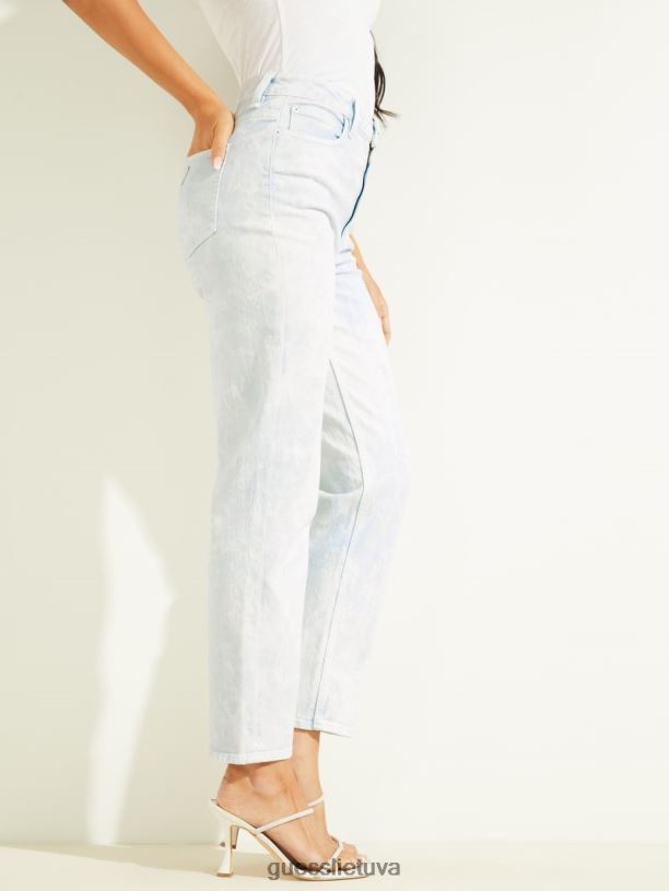 moterys GUESS 6NLN228 drabužiai agua rūgšties plovimas mamos džinsai