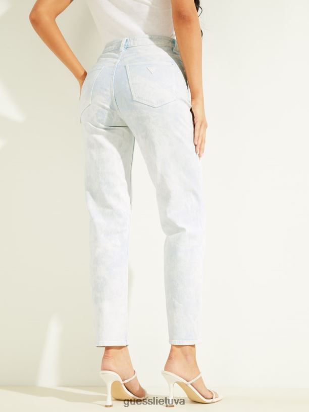 moterys GUESS 6NLN228 drabužiai agua rūgšties plovimas mamos džinsai