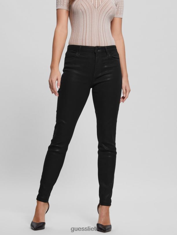 moterys GUESS 6NLN246 drabužiai juodas multi 1981 dengti siauri džinsai