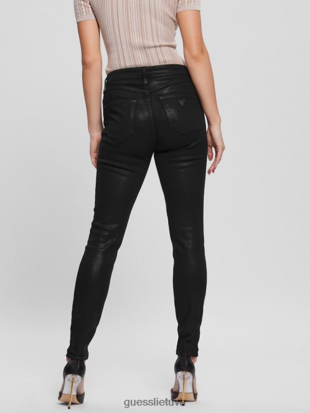 moterys GUESS 6NLN246 drabužiai juodas multi 1981 dengti siauri džinsai