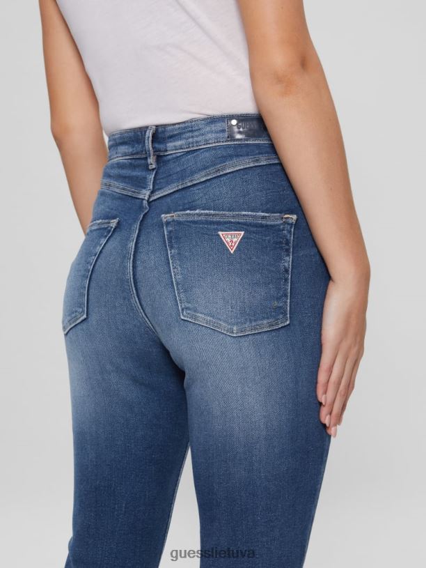 moterys GUESS 6NLN44 drabužiai kaliciklo vidurio 70-ųjų ekopop platėjantys džinsai