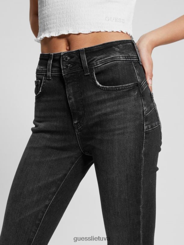 moterys GUESS 6NLN51 drabužiai stotis juoda Ekologiški siauri džinsiniai džinsai
