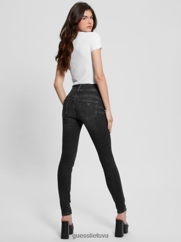 moterys GUESS 6NLN51 drabužiai stotis juoda Ekologiški siauri džinsiniai džinsai