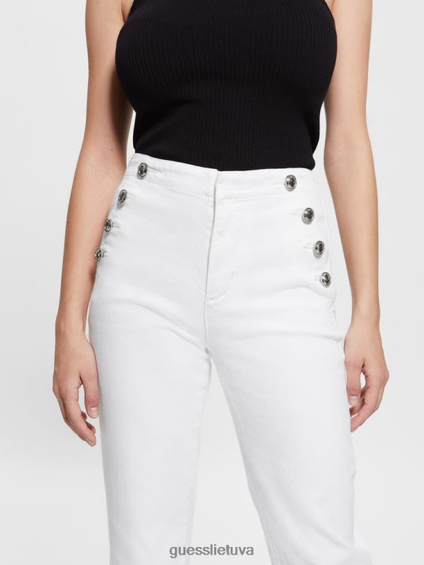 moterys GUESS 6NLN78 drabužiai optika balta lula tiesūs džinsai