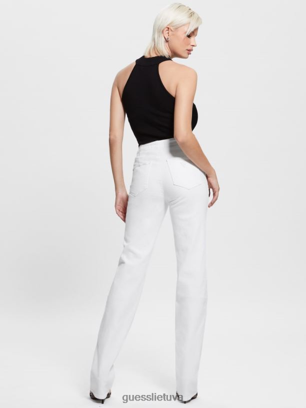 moterys GUESS 6NLN78 drabužiai optika balta lula tiesūs džinsai