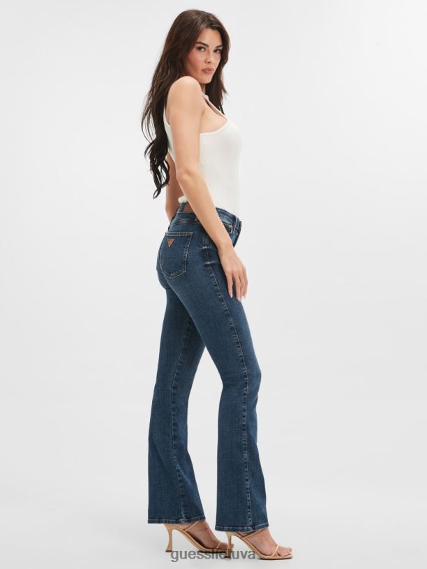 moterys GUESS 6NLN84 drabužiai mėlynas rūko plovimas seksualūs platėjantys džinsai