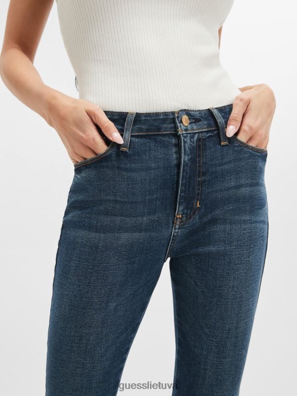 moterys GUESS 6NLN84 drabužiai mėlynas rūko plovimas seksualūs platėjantys džinsai