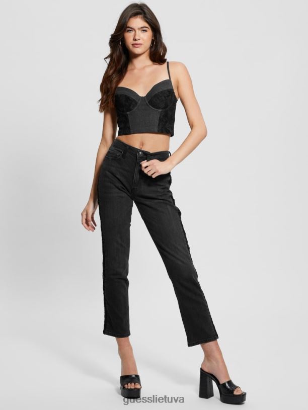 moterys GUESS 6NLN90 drabužiai autentiški nėriniai Ekologiški mergaitiški nėriniuoti džinsai