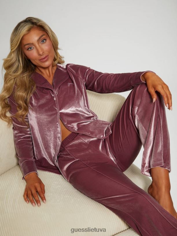 moterys GUESS 6NLN2621 drabužiai vynuogyno violetinė a464 Kate pižamos rinkinys
