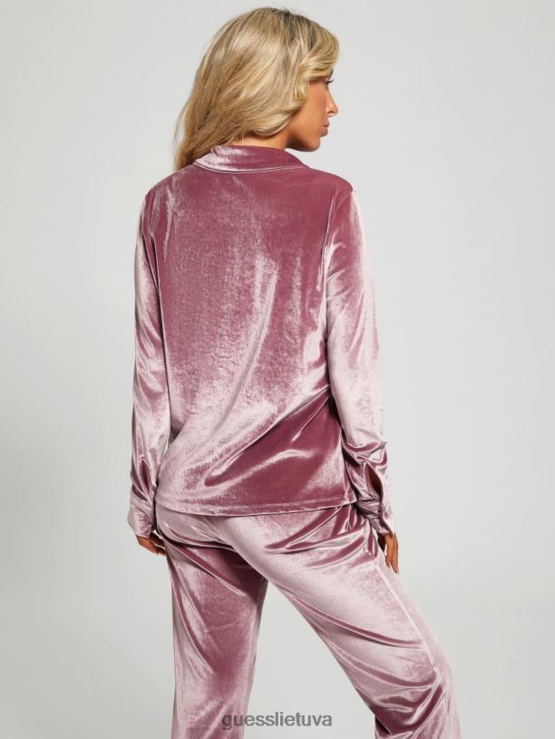 moterys GUESS 6NLN2621 drabužiai vynuogyno violetinė a464 Kate pižamos rinkinys