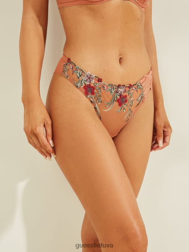 moterys GUESS 6NLN2749 drabužiai plytų karmen tinkliniai stringai