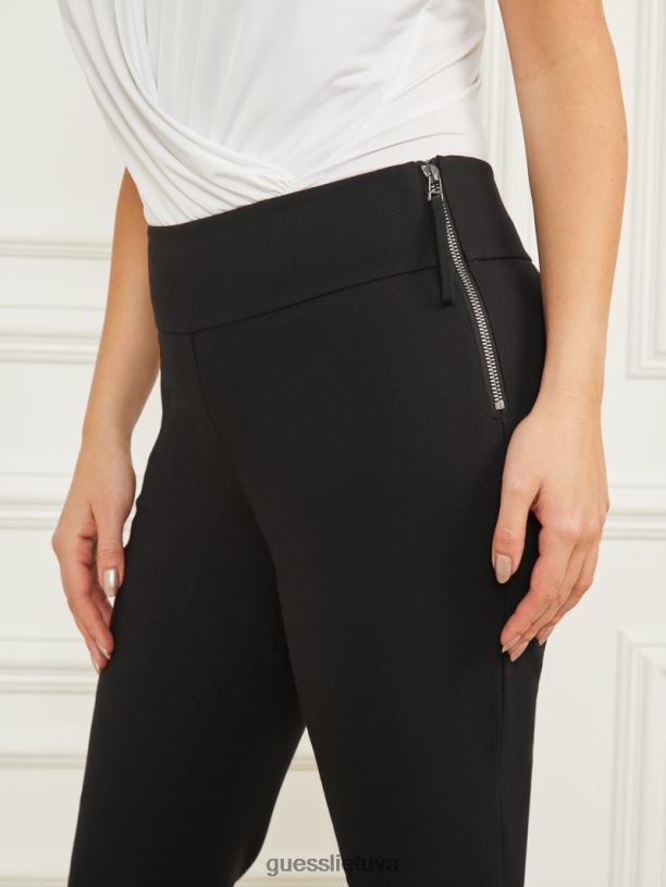 moterys GUESS 6NLN2065 drabužiai juodos spalvos olivia liesos kelnės