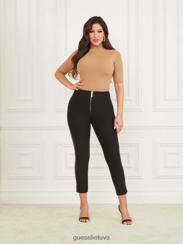 moterys GUESS 6NLN2117 drabužiai juodas mirta pant