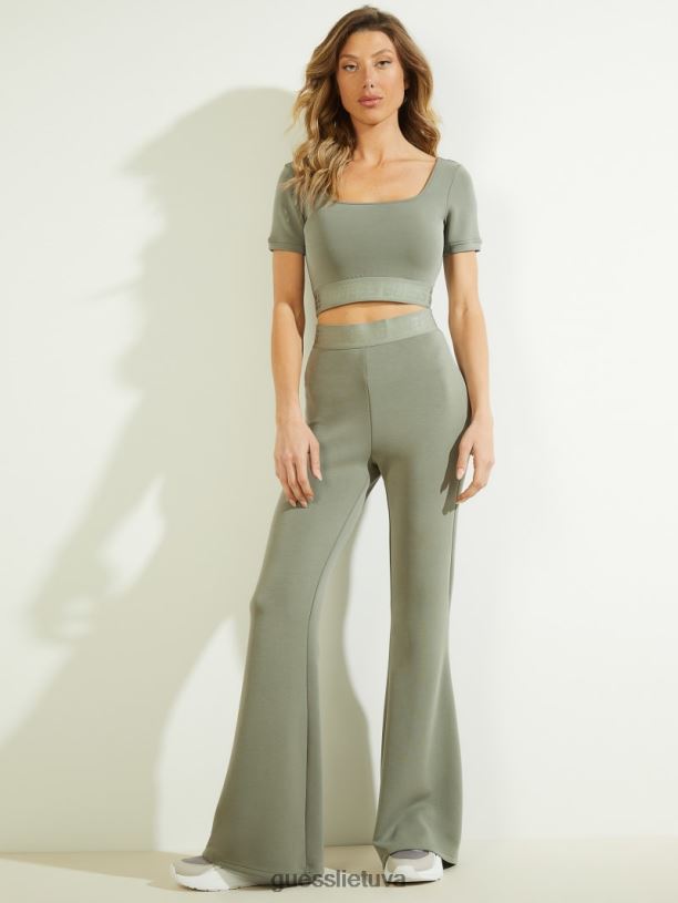 moterys GUESS 6NLN2154 drabužiai vandenyno šalavijas eko-coreen platėjančios kelnės