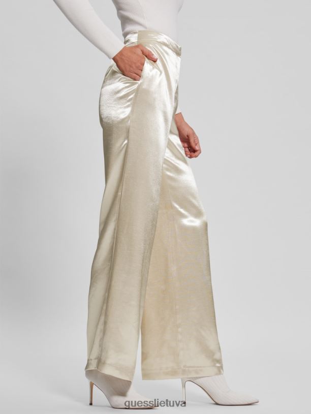 moterys GUESS 6NLN2237 drabužiai perlinė austrė brisilda satino kelnes