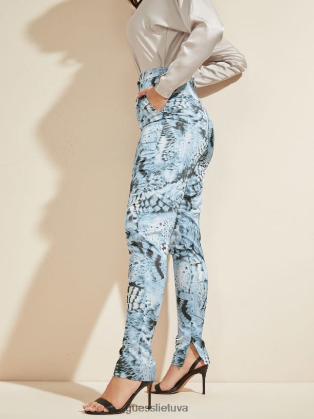 moterys GUESS 6NLN2281 drabužiai fantazijos skrydis mėlynas fantazijos skrydžio studijos kelnės