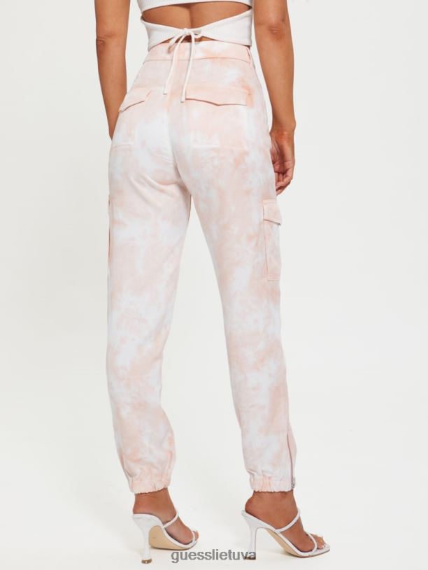 moterys GUESS 6NLN2290 drabužiai Rose bliss tie dažai bowie cargo chino kelnės