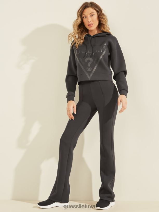 moterys GUESS 6NLN2494 drabužiai mėlyna grafito pilka eco allie plačiaaknės kelnės